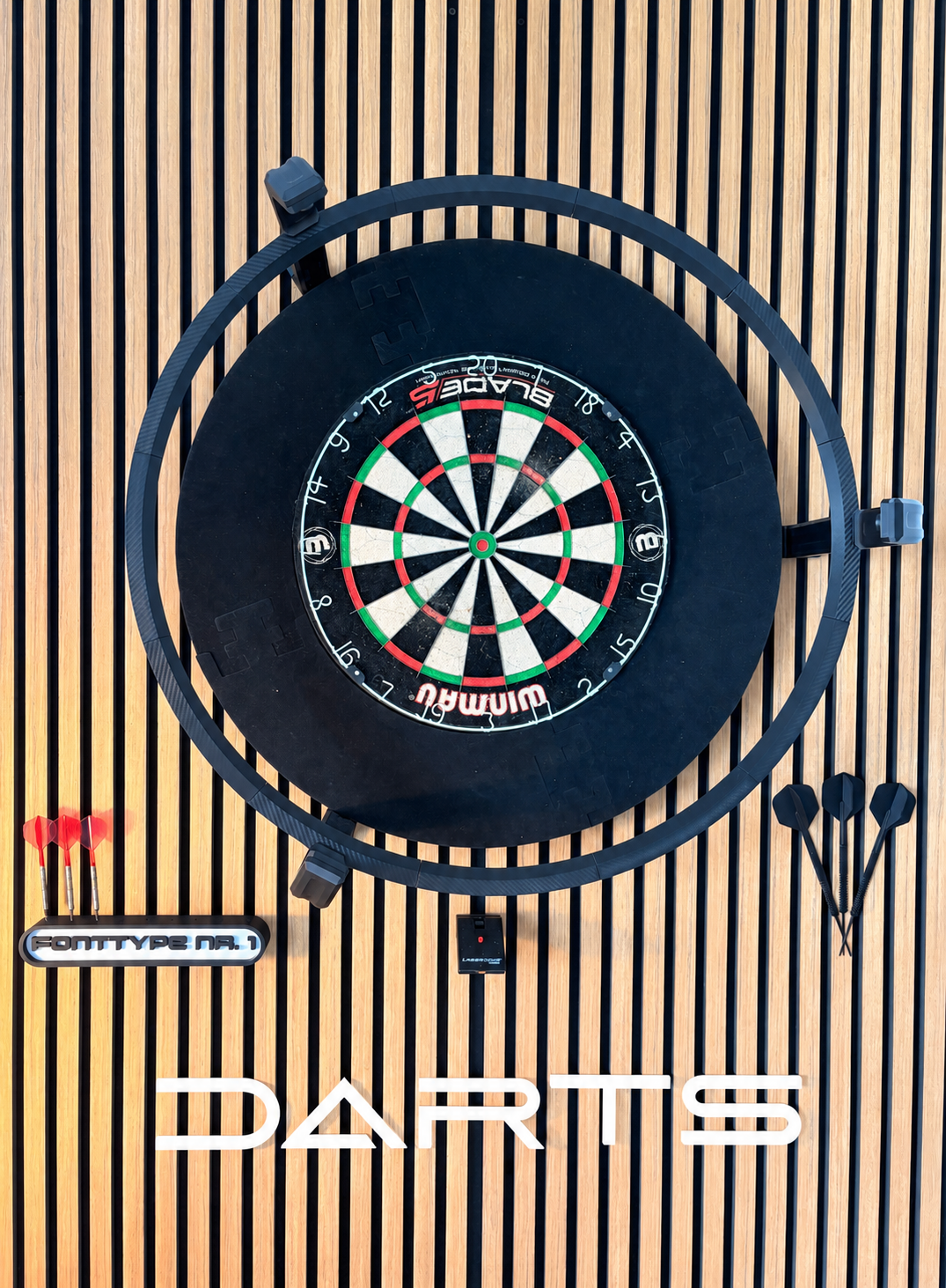 DARTS 3D Schriftzug Abnes Style – Personalisierte Wanddeko für dein Dartboard