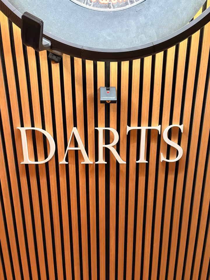 DARTS 3D Lettering – individual wall decor for your setup