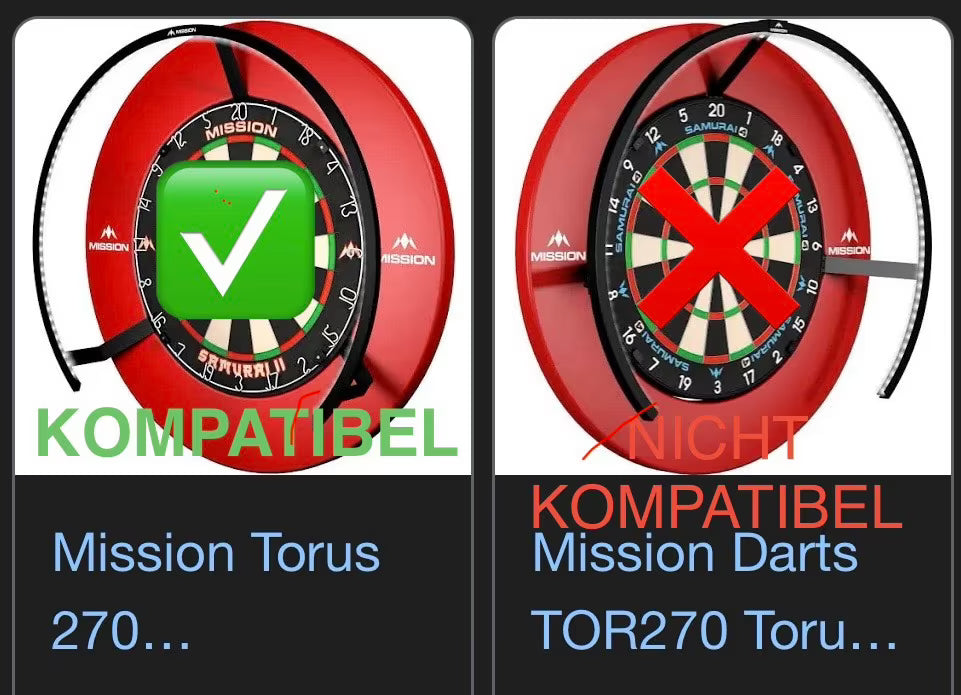 Autodarts Kamerahalter Set für den Mission Torus 270 Lichtring