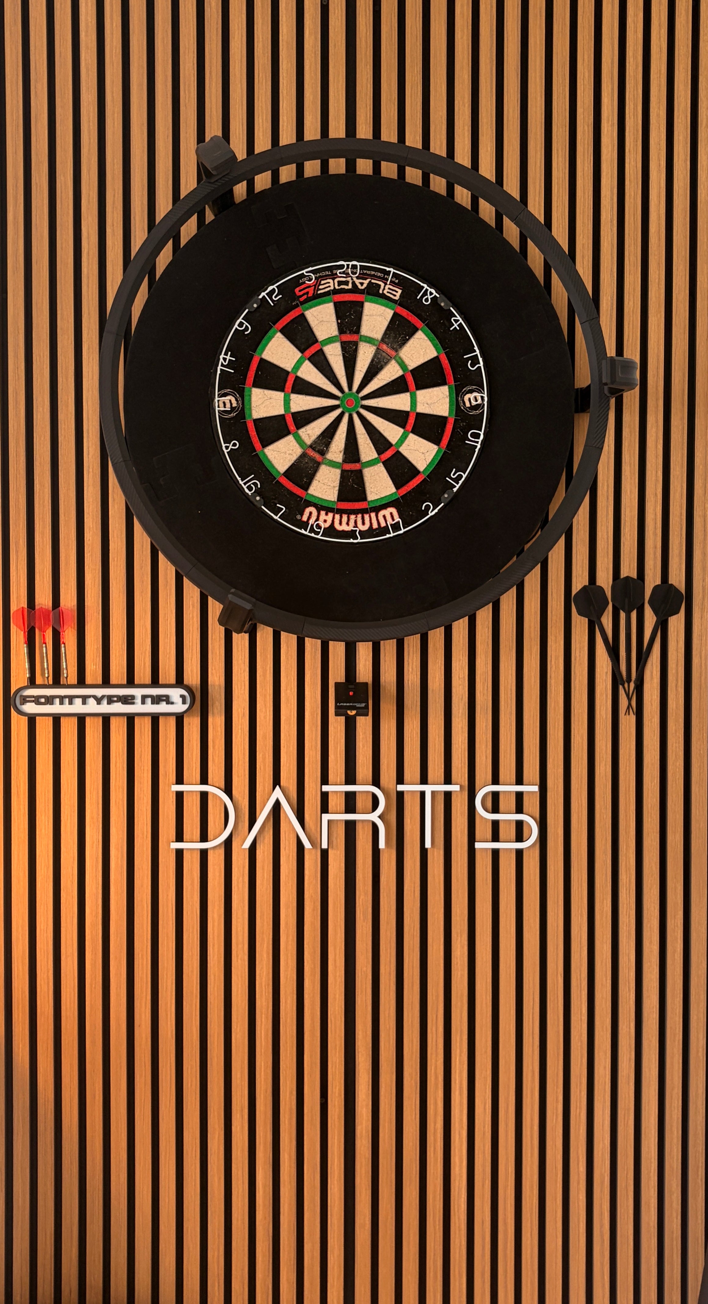 DARTS 3D Schriftzug DUNE Style – Personalisierte Wanddeko für dein Dartboard