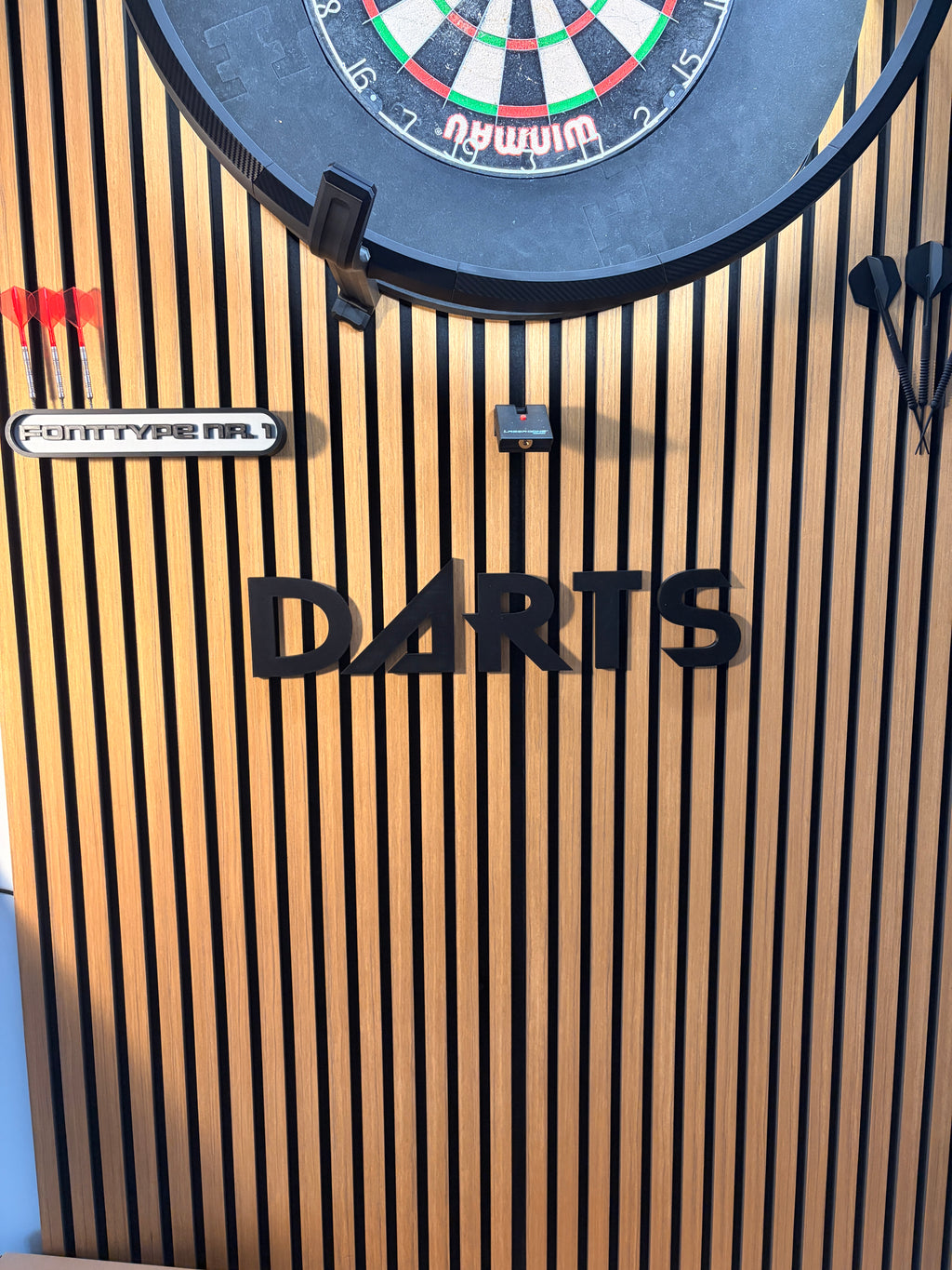 DARTS 3D Schriftzug Hunters-k-Pop Style – Personalisierte Wanddeko für dein Dartboard