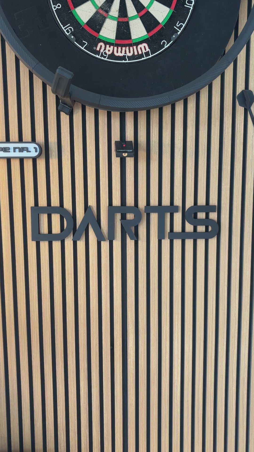 DARTS 3D Schriftzug Squid Style – Personalisierte Wanddeko für dein Dartboard
