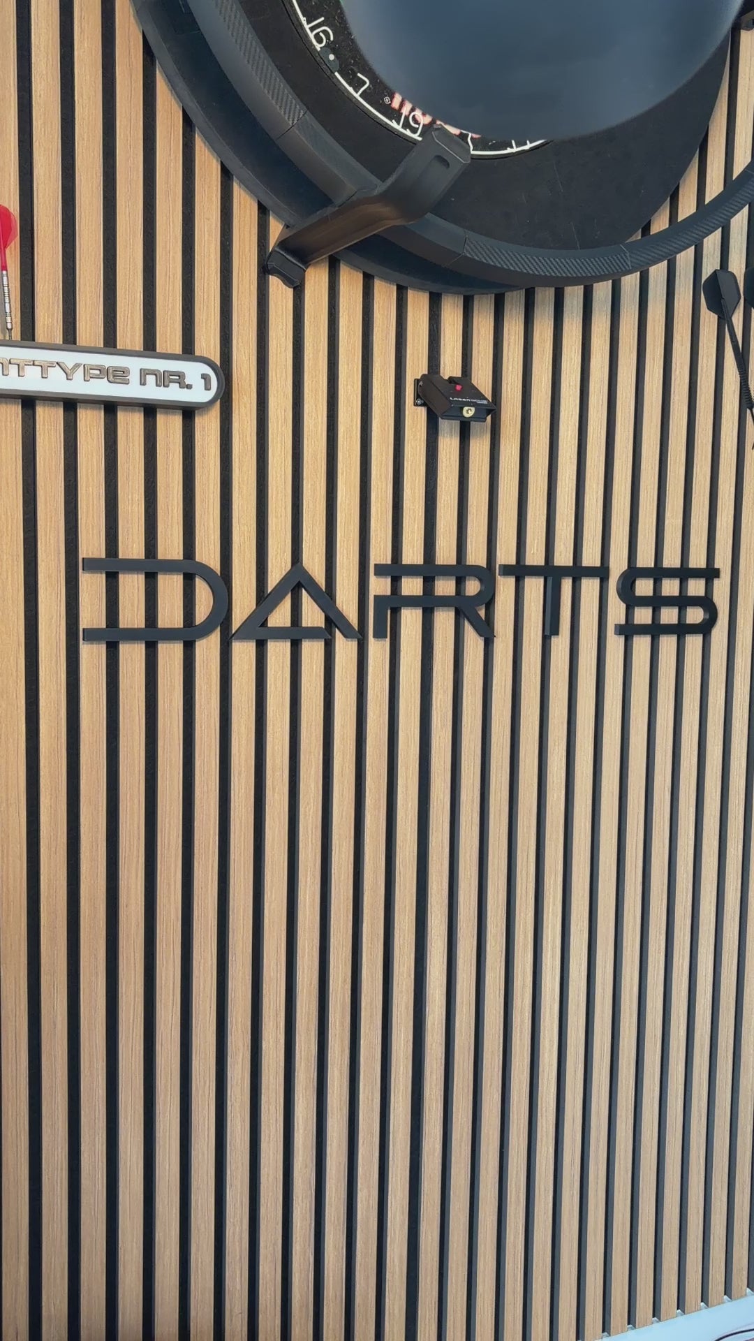 DARTS 3D Schriftzug Abnes Style – Personalisierte Wanddeko für dein Dartboard