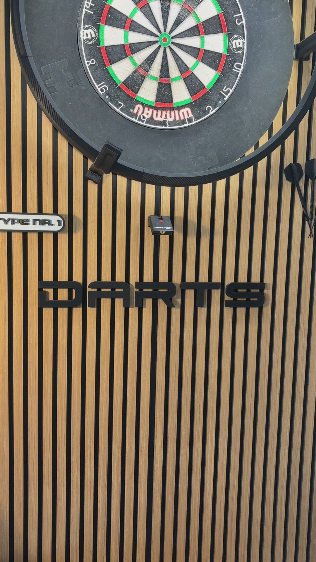 DARTS 3D Schriftzug Dodgers Style – Personalisierte Wanddeko für dein Dartboard